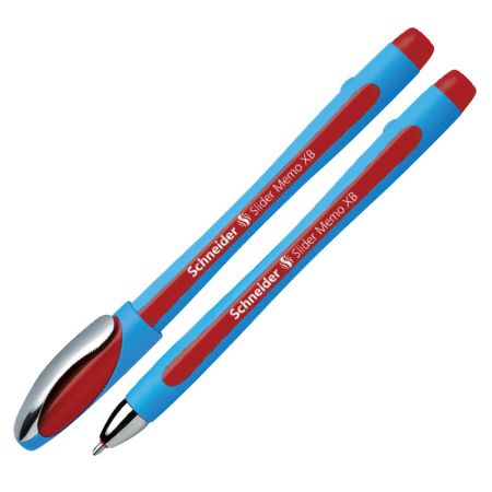 Lodīšu pildspalva SCHNEIDER SLIDER MEMO XB 1.4mm zils korpuss sarkana tinte (200-03719)