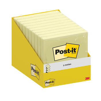 Līmlapiņas Post-it® Z-Notes, 76 x 76 mm, 100 lapiņu, kanārijdzeltenas (100-11229)