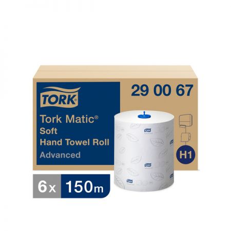Roku dvieļi TORK Advanced Advanced Matic H1, 2 sl., 612 lapas rullī, 21 cm x 150 m, baltā krāsā (400-03653)
