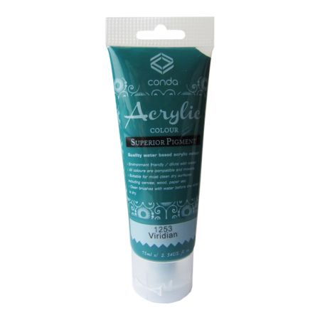 Akrila krāsa, 75ml, 1253 zaļganzila (Viridian) (550-03431)