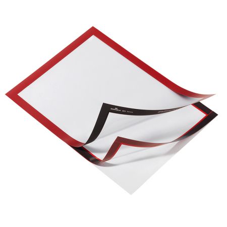 Pašlīpoša kabata DURABLE DURAFRAME® A4, ar rāmi, sarkana krāsā, 2 gab./iepak. (200-11524)