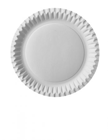 Vienreizējie papīra šķīvji PAPSTAR balti, apaļi, D 23cm, 100.gab (400-09308)