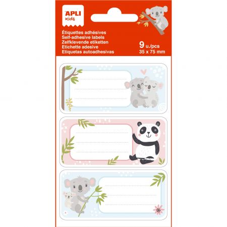 Uzlīmes burtnīcām APLI Koalas, 3 lapas (9 uzlīmes) (550-08669)