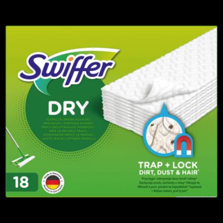 Swiffer Grīdas slotas Rezerve sausā 18 gab/iepak. (400-07974)