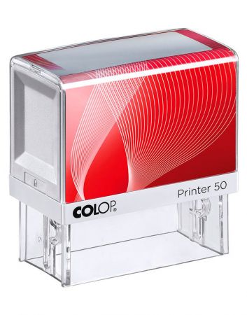Zīmogs COLOP Printer C50, melns korpuss, zils spilventiņš (650-02913)
