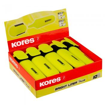 Teksta marķieris KORES BRIGHT LINER dzeltens (200-07750)