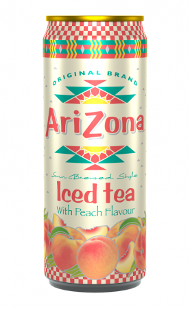 Ledus tēja ARIZONA ar persiku garšu un saldinātājiem, 0.33l, bundža (450-15658)