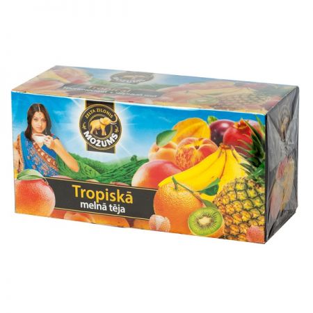 Melnā tēja MOŽUMS Tropiskie augļi, 20*1.5g (450-11575)