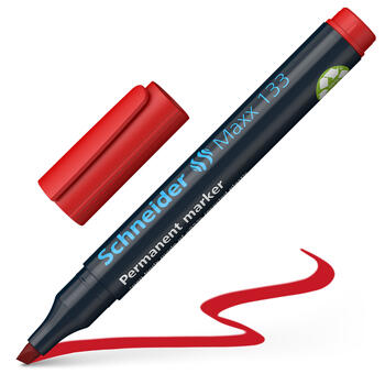 Noturīgais marķieris SCHNEIDER Maxx 133 slīps, 1-4 mm, sarkans (200-01429)