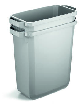 Atkritumu tvertne DURABIN® 60L taisnstūrveida, pelēka (vāciņš jāiegādājas atsevišķi) (400-09458)