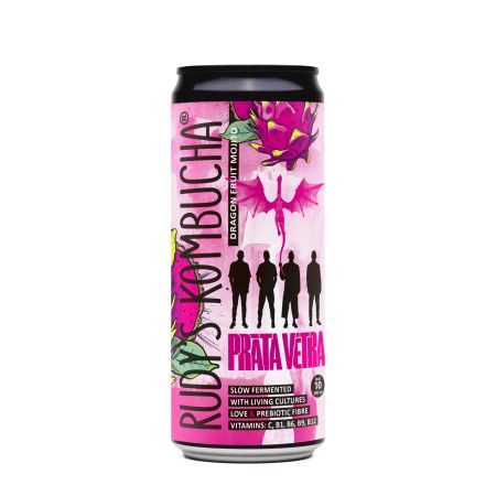 Tējas dzēriens RUDY'S Kombucha Pūķa auglis Mojito, bez cukura, bundžā, 0.33l (DEP) (450-27512)