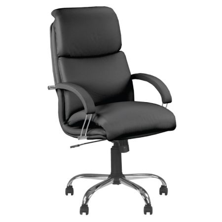 Biroja krēsls NOWY STYL NADIR STEEL Chrome (comfort), melna āda SP-A (350-00031)