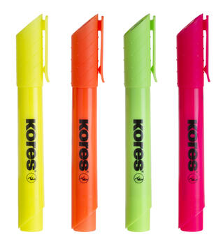 HIGH LINER PLUS, komplekts, jauktas krāsas, plastmasas korpusā - 4 gab. (dzeltens, rozā, oranžs) (200-14165)