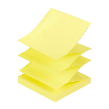 Piezīmju līmlapiņas FORPUS, Z-veida, 75 x 75 mm, dzeltenas, 100 lapiņas (100-08486)