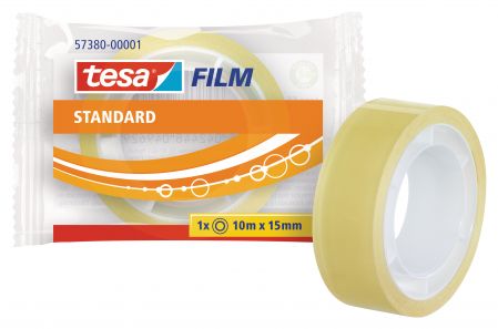 Līmlente tesafilm® Standard , pašlīmējoša, caurspīdīga, 10m x 15mm (200-13397)