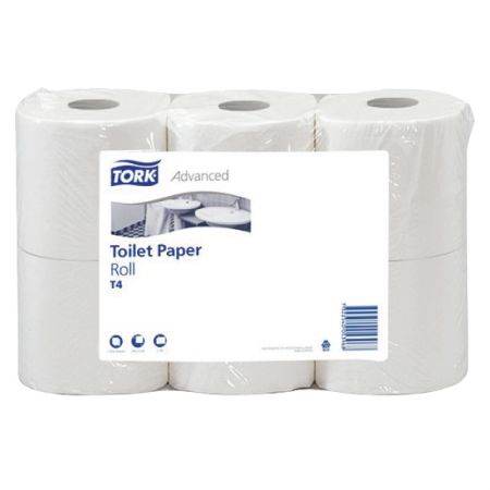 Tualetes papīrs TORK Low Weight T4, 2 sl., 200 lapiņas rullī, 9.9 cm x 28 m, baltā krāsā, 8 gab./iepak. (400-03679)