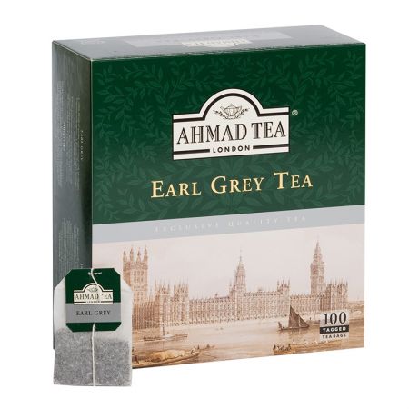 Melnā tēja AHMAD EARL GREY, 100 maisiņi x 2 g paciņā (450-00068)