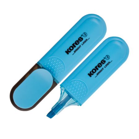 Teksta marķieris KORES BRIGHT LINER zils (200-07752)