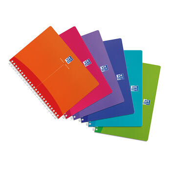 Klade ar spirāli Oxford My colours A5 formāts, rūtiņu, 90 lapas (100-00599)