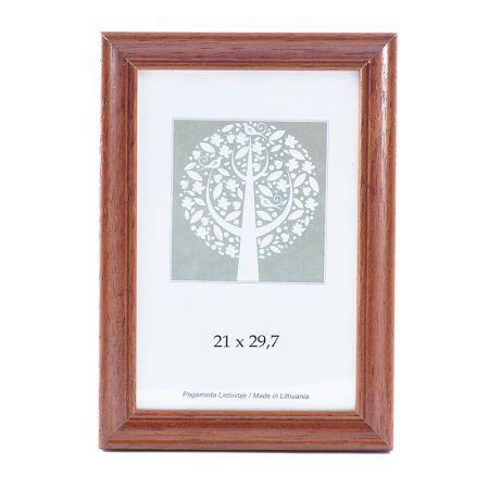 Foto rāmis, koka, A4, 21x29,7 cm, brūna krāsā (200-05426)