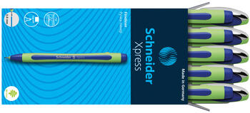 Pildspalva liners SCHNEIDER XPRESS 0.8mm, zaļš korpuss, zila tinte (200-00645)