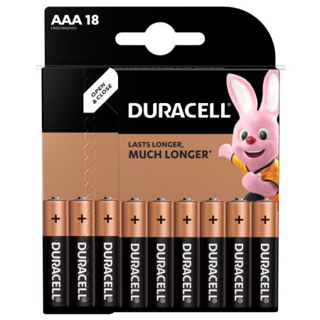 Baterijas DURACELL  AAA, LR03 18 gab. (250-08435)