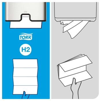 Roku dvieļu dozators TORK Xpress Multifold, 468 x 317 x 101 mm, nerūsējošais tērauds (400-02522)