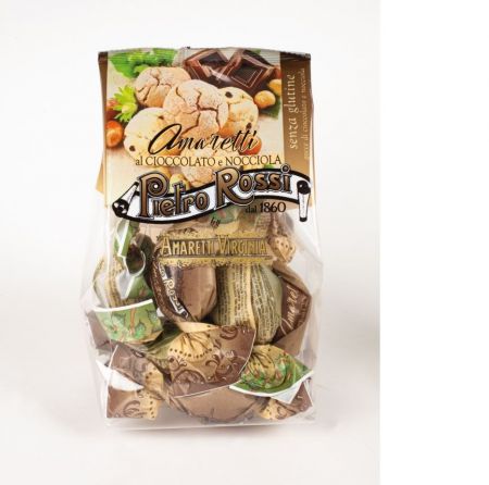 Cepumi PIETRO ROSSI Soft Amaretti, ar lazdu riekstiem un tumšo šokolādi, 180g (450-23308)
