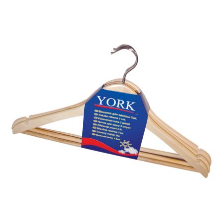 Koka drēbju pakaramie YORK, 3 gab. (400-03272)