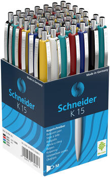 Lodīšu pildspalva SCHNEIDER K15, assorti korpuss, zila tinte (200-00459)