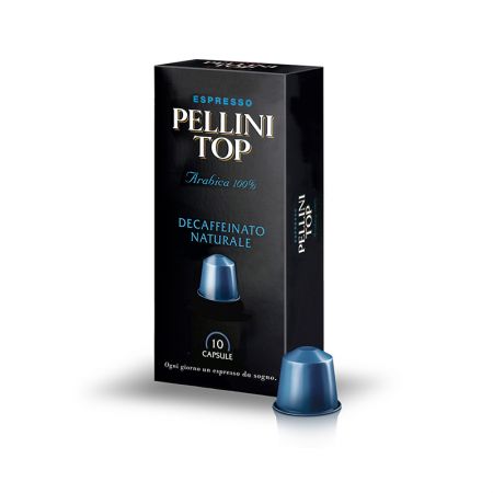 Maltā kafija kapsulās PELLINI TOP Decaffeinato, 50g (10x5g),  10 gab/iepak (450-03192)