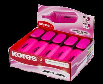 Teksta marķieris KORES BRIGHT LINER rozā (200-07751)