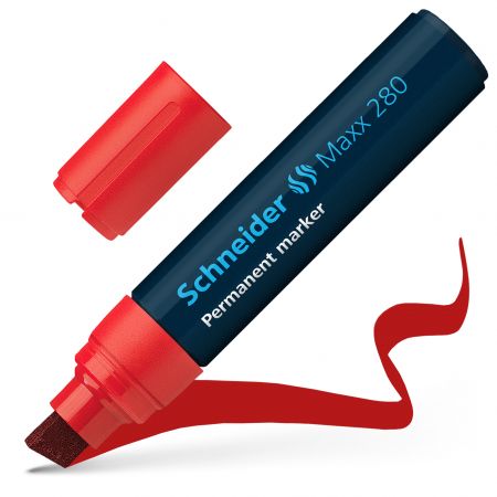 Noturīgais marķieris SCHNEIDER Maxx 280 slīps, sarkans (200-01434)