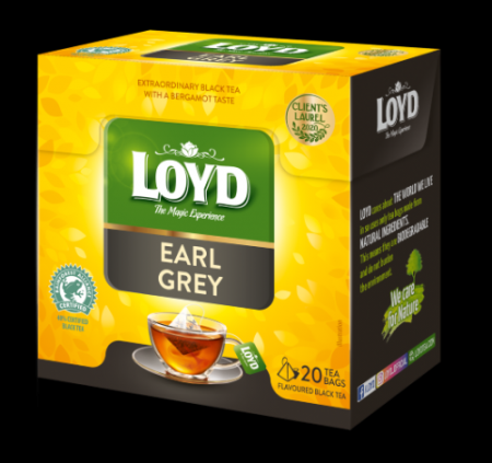 Melnā tēja LOYD Pyramids Early Grey, 20x2 g (450-11584)