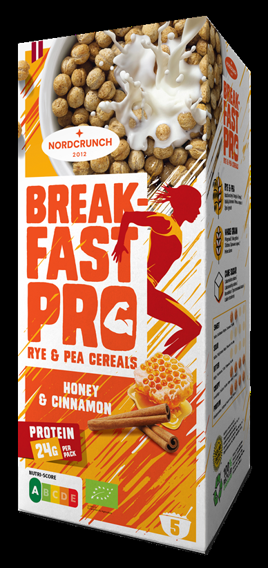 Breakfast Pro rudzu un zirņu bumbiņas ar medu un kanēli, 150g (450-27099)