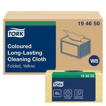 Lupatiņas TORK PREMIUM W8 sistēmai,izmēri: 38 x 30 cm., 40gab./iepak., dzeltenā krāsā (400-01625)