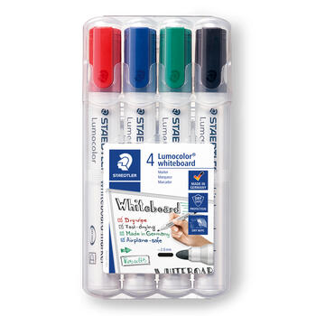 Marķieru komplekts tāfelei STAEDTLER konisks serdenis, 4 krāsas (200-04621)