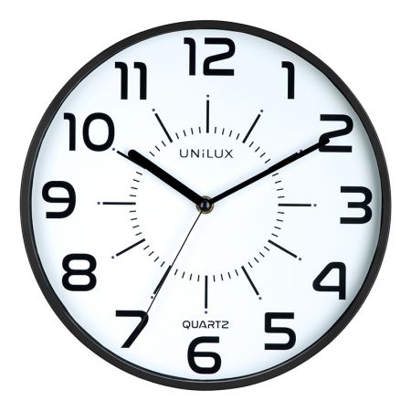 Sienas pulkstenis UNILUX POP, diametrs 28cm, melns (250-06765)