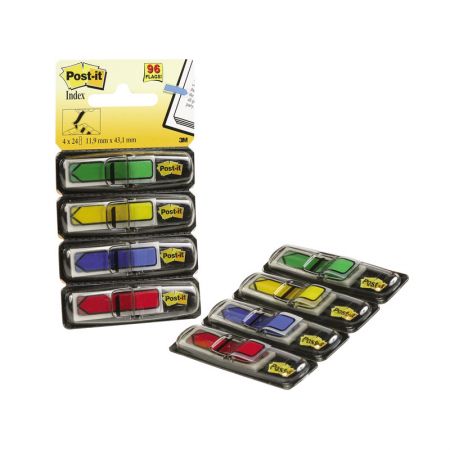 Pašlīpošie indeksi Post-it 4 krāsas bultas veidā (100-01007)