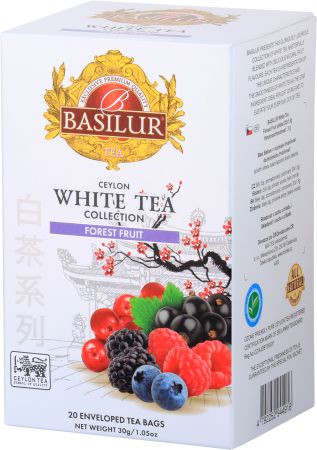Tēja baltā Basilur Premium White Tea Forest Fruit, 20 paciņas (450-18203)