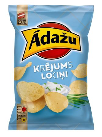Čipsi ĀDAŽU Krējums un Lociņi, 130g (450-23393)