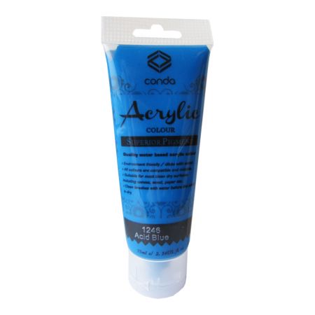 Akrila krāsa, 75ml, 1246 spilgti zila (Acid Blue) (550-03427)
