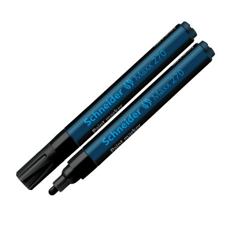 Noturīgais marķieris SCHNEIDER PAINT MARKER Maxx 270, 1-3mm, konisks, melns (200-04981)