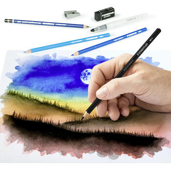 Zīmuļi ar akvareļu effektu STAEDTLER 146 10C, 12 krāsas (200-13763)