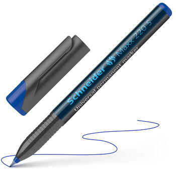 Noturīgais marķieris SCHNEIDER kodoskopa plēvēm OHP 220S, 0.4mm, zils (200-01504)