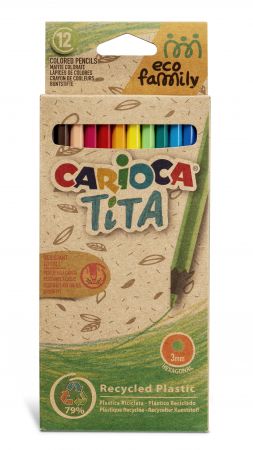 Krāsainie zīmuļi CARIOCA TITA ECOFAMILY, 12gab (200-13625)