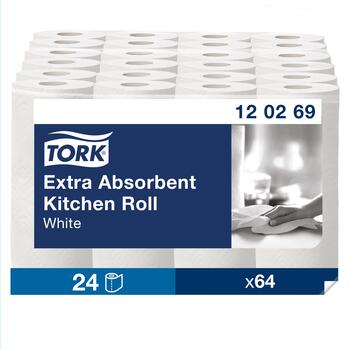 Roku dvieļi TORK Premium Kitchen, 2 sl., 64 lapiņas rullī, 24 cm x 15.4 m, baltā krāsā, 2 gab./iepak. (400-03693)