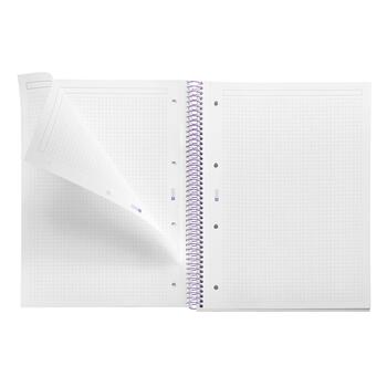 Spirālveida klade APLI, A4, 80 lapas, rūtiņu, mauve (100-11473)