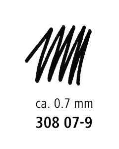 Pildspalva rasēšanai STAEDTLER PIGMENT LINER 0.7 mm melna (200-00628)