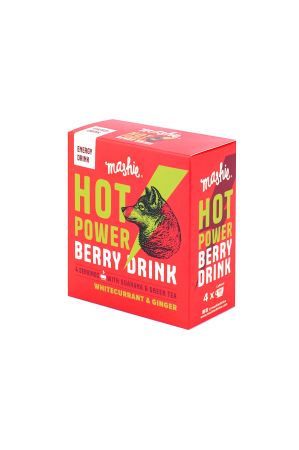 Karstais dzēriens MASHIE Hot Power, balto jāņogu un ingvera energy drink, 4gab (450-23599)